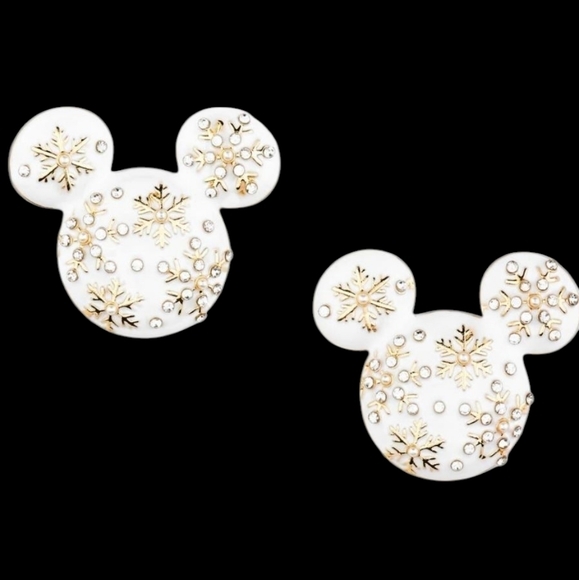 Mickey Mouse BaubleBar Snowflake Statement Earrings... - Picture 1 of 4
